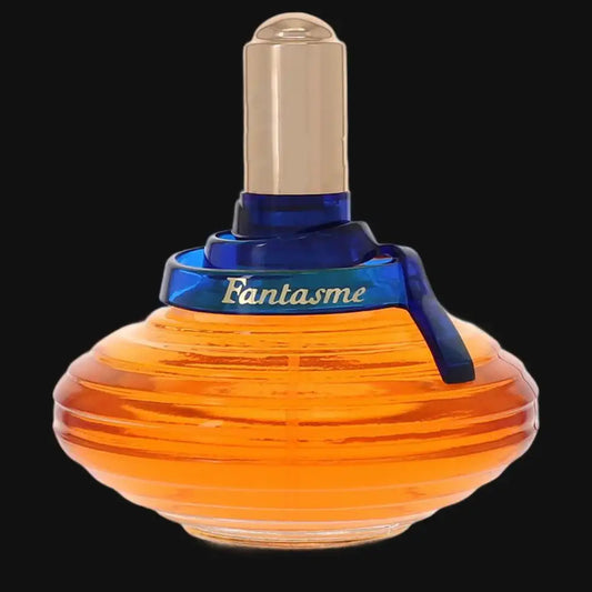 Fantasme by Ted Lapidus women's eau de toilette bottle, orange glass with blue band