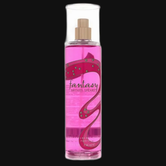 Fantasy perfume bottle for women, pink spray vial with gold-toned pump