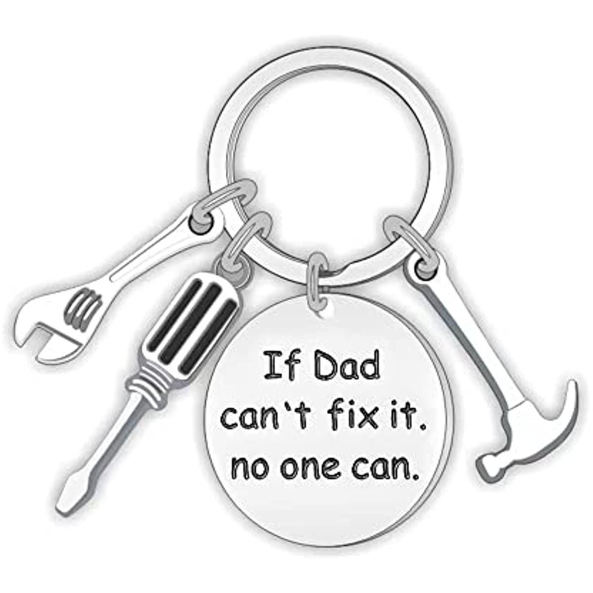 Father's Day Gifts Dad Keychain From Son Daughter Children Dad Gifts Keychain for Stepdad Christmas Birthday Gifts for Men - Renee Lane Company