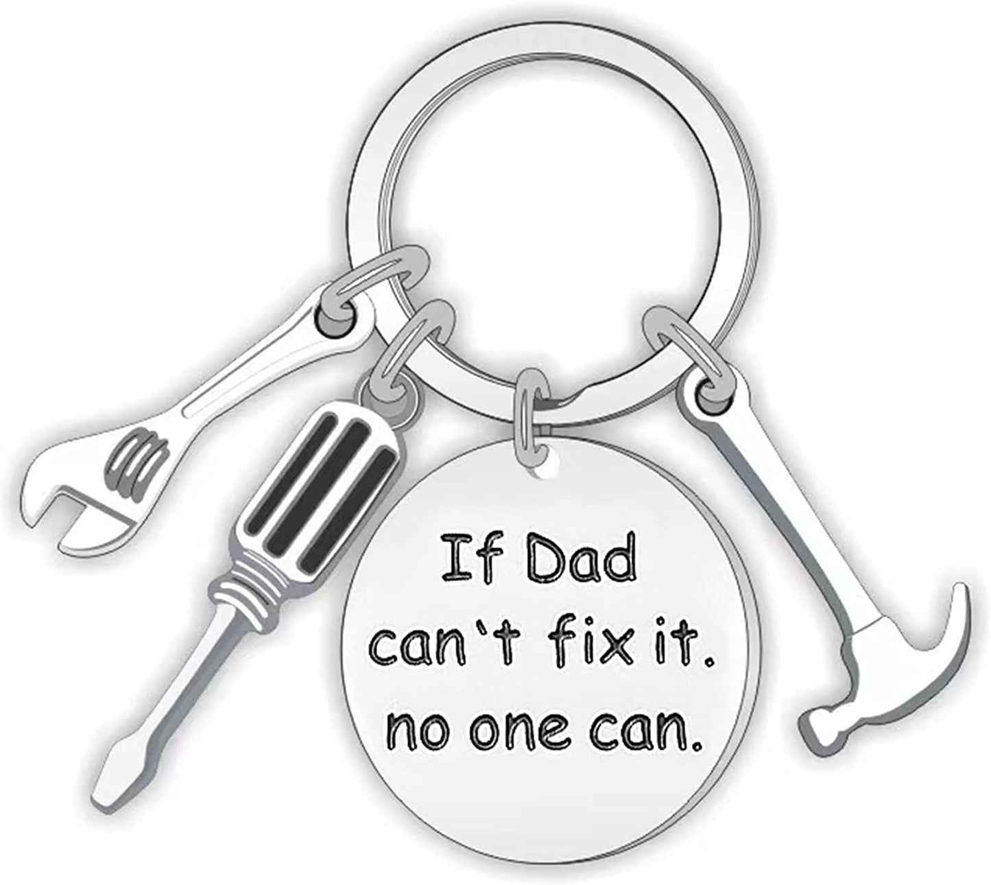 Father's Day Gifts Dad Keychain From Son Daughter Children Dad Gifts Keychain for Stepdad Christmas Birthday Gifts for Men - Renee Lane Company