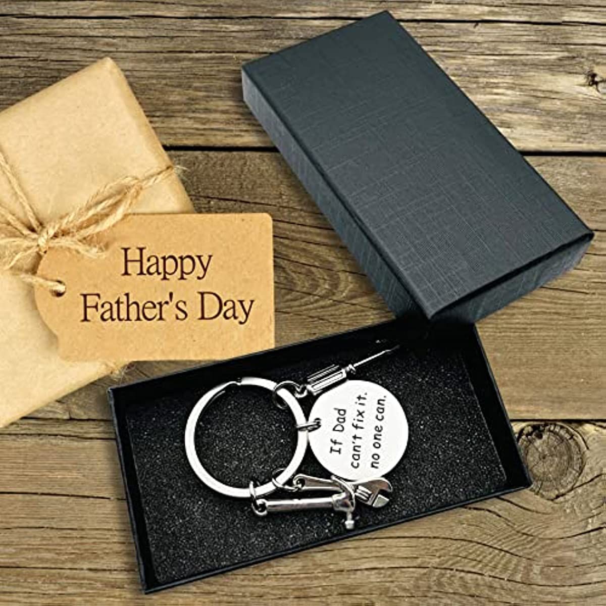 Father's Day Gifts Dad Keychain From Son Daughter Children Dad Gifts Keychain for Stepdad Christmas Birthday Gifts for Men - Renee Lane Company