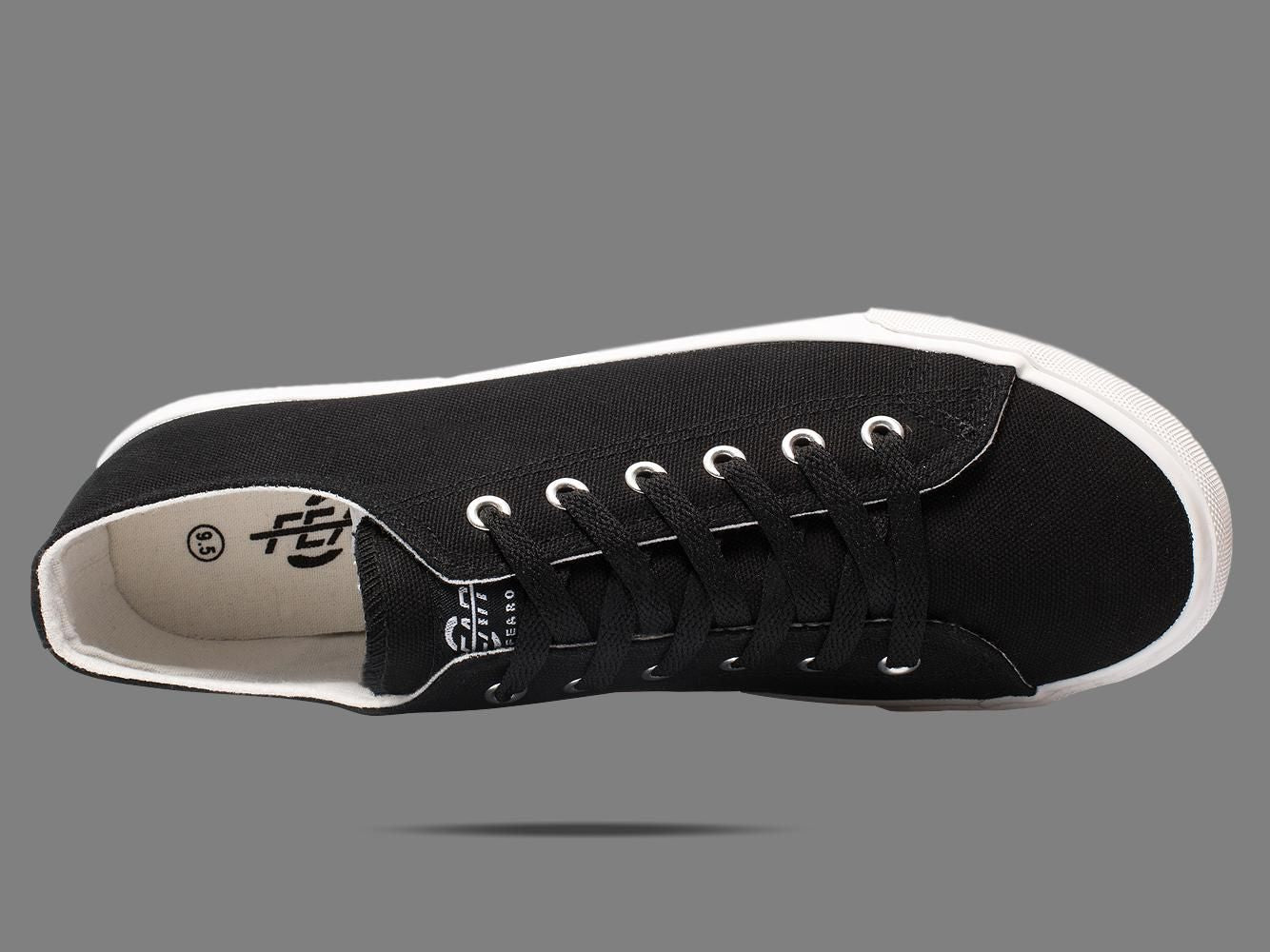 Fear0 NJ Simple Black/White Skateboard Gum Grip Skateboard Canvas Sneakers Men - Renee Lane Company