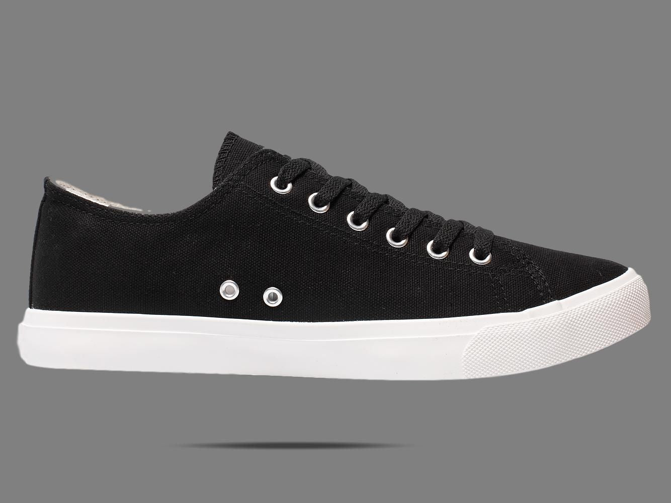Fear0 NJ Simple Black/White Skateboard Gum Grip Skateboard Canvas Sneakers Men - Renee Lane Company