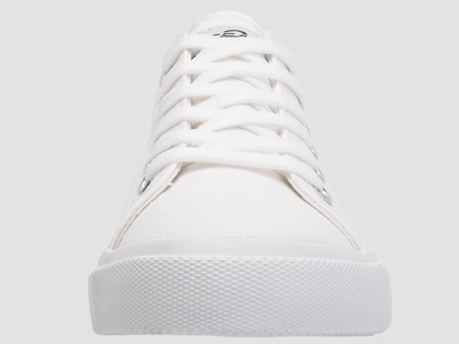 Fear0 NJ Unisex Retro Minimal All White Skateboard Sneaker Canvas Shoes - Renee Lane Company
