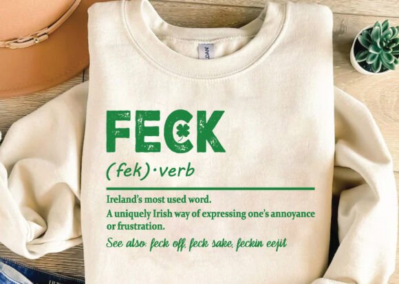 Feck Irish St Patricks Day Unisex Bamboo/Cotton Graphic T-Shirt - Renee Lane Company