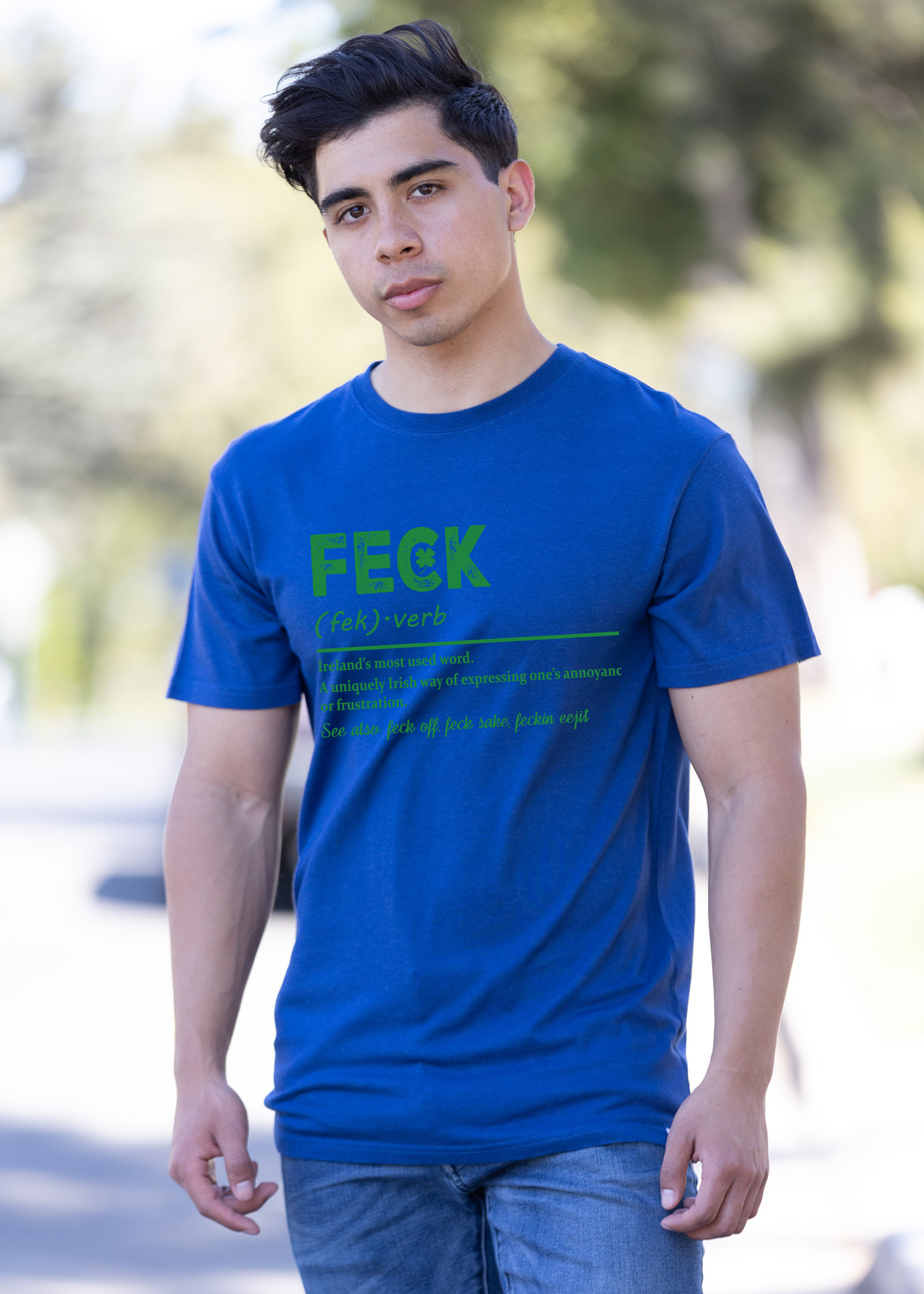 Feck Irish St Patricks Day Unisex Bamboo/Cotton Graphic T-Shirt - Renee Lane Company