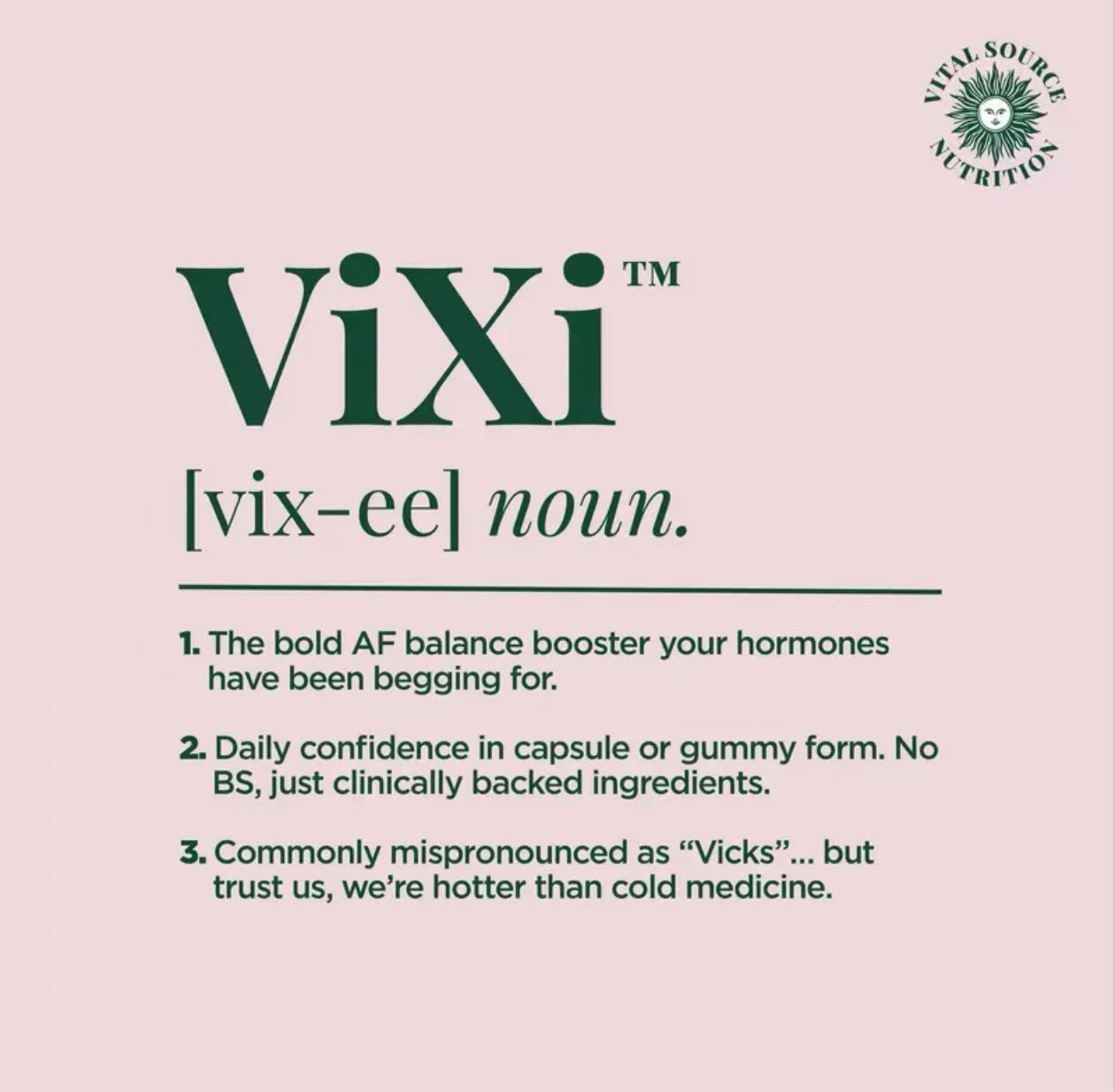 Feminine Balance Capsules -ViXi-Vital Source Nutrition - Renee Lane Company
