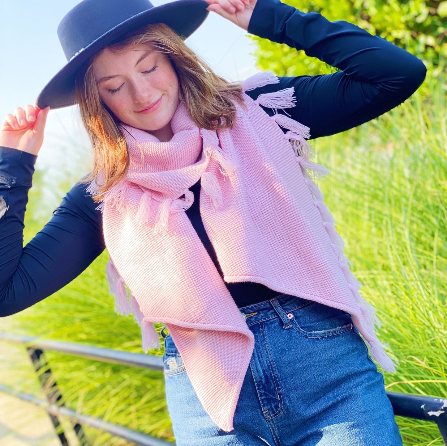 Feminine Fringe Blanket Scarf - Renee Lane Company