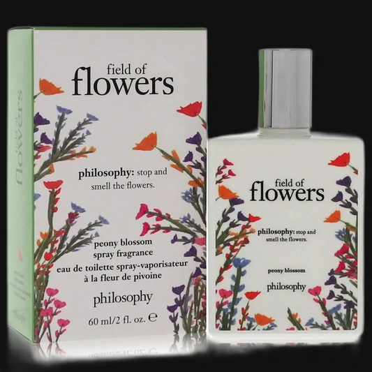 Women’s floral eau de toilette spray set: decorated bottle and matching box