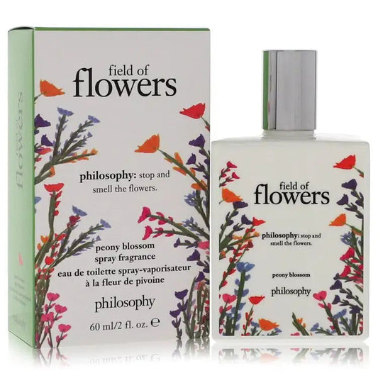 Women’s floral eau de toilette spray bottle with colorful bird and flower artwork, plus box