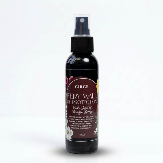 Room and body mist spray bottle with dark glass and pump nozzle