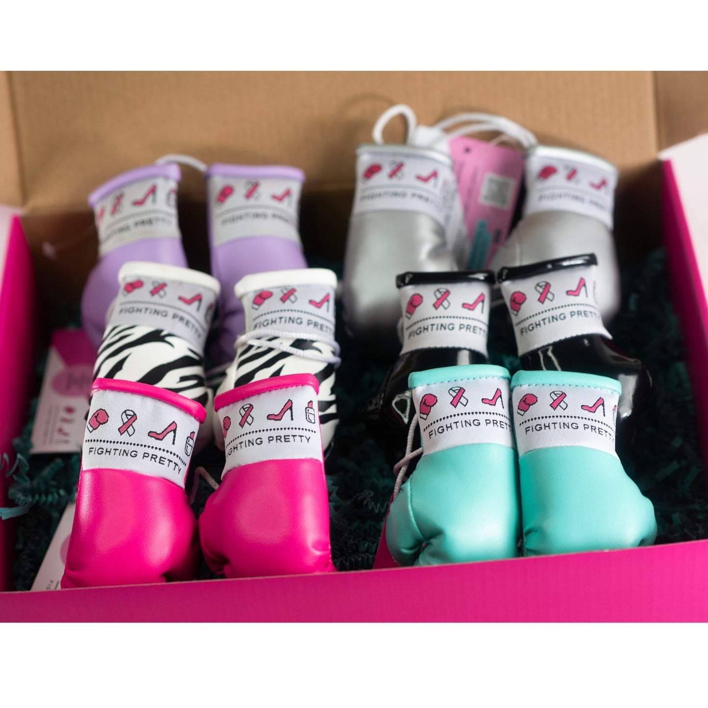 Fighting Pretty Mini Boxing Gloves - Knockout Pink - Renee Lane Company