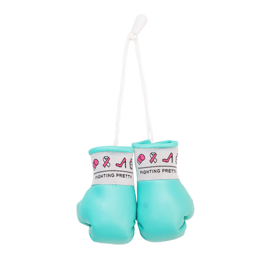 Fighting Pretty Mini Boxing Gloves (Teal) - Renee Lane Company