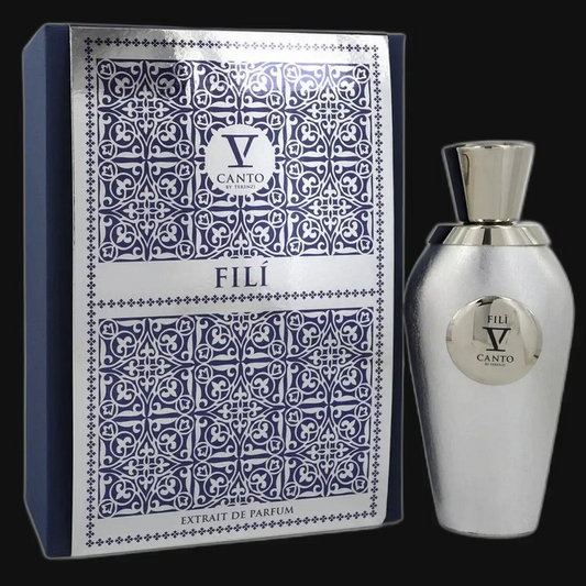 Unisex perfume set: patterned gift box with matching silver spray bottle
