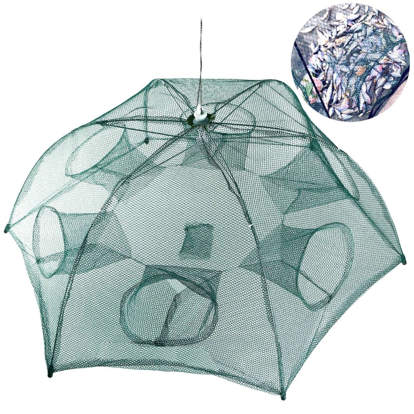 Fishing Trap Net Portable Folded Fishing Bait Trap Shrimp Minnow Crab Bait Net - Renee Lane Company