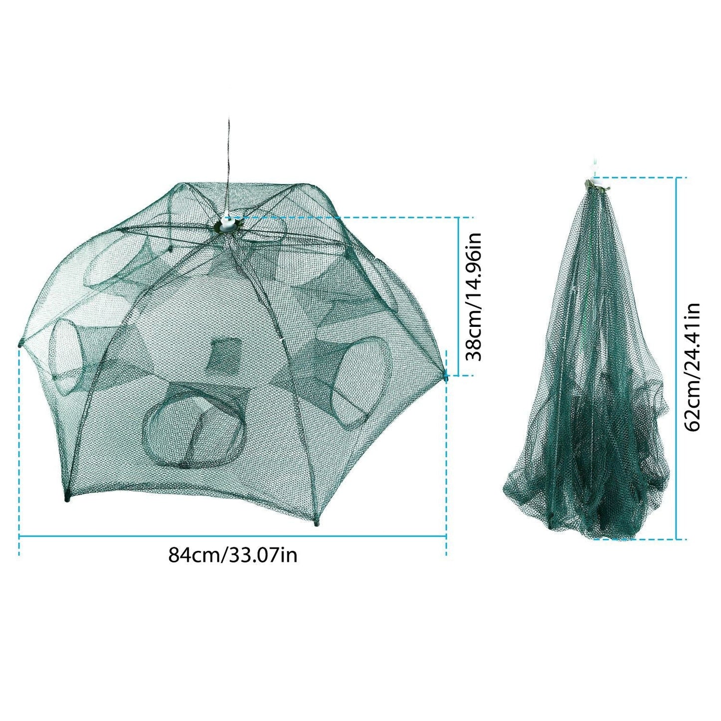 Fishing Trap Net Portable Folded Fishing Bait Trap Shrimp Minnow Crab Bait Net - Renee Lane Company