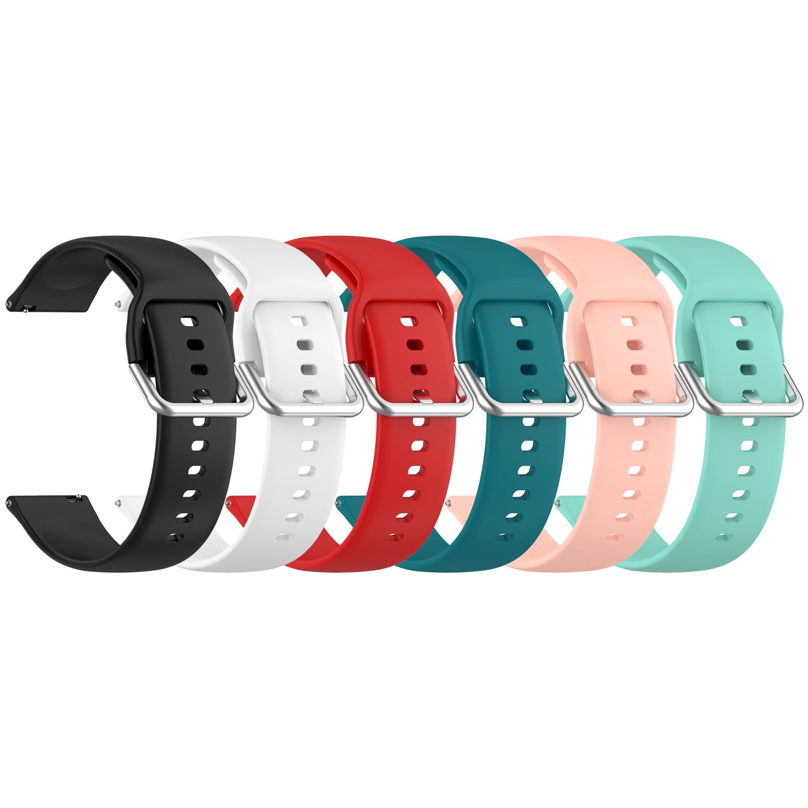 FitTurn Wrist Strap Intended for CMF BY NOTHING Watch Pro 1.96 Smart Watch Bands Replacement Watch Band Intended for CMF BY NOTHING Watch Pro Smart Watch Soft Silicone Wristband (6 Pack) - Renee Lane Company