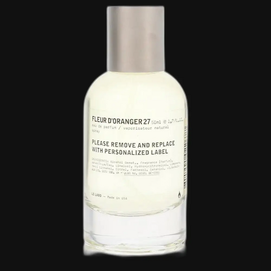 Le Labo Fleur d'oranger 27 perfume bottle, 27 ml, silver cap, cream label