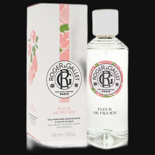 Fleur De Figuier fragrant water bottle and gift box, floral label, 100 ml