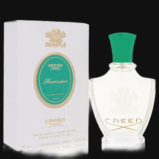 Women’s perfume with green-capped bottle and Fleurissimo branded box, 75 ml.