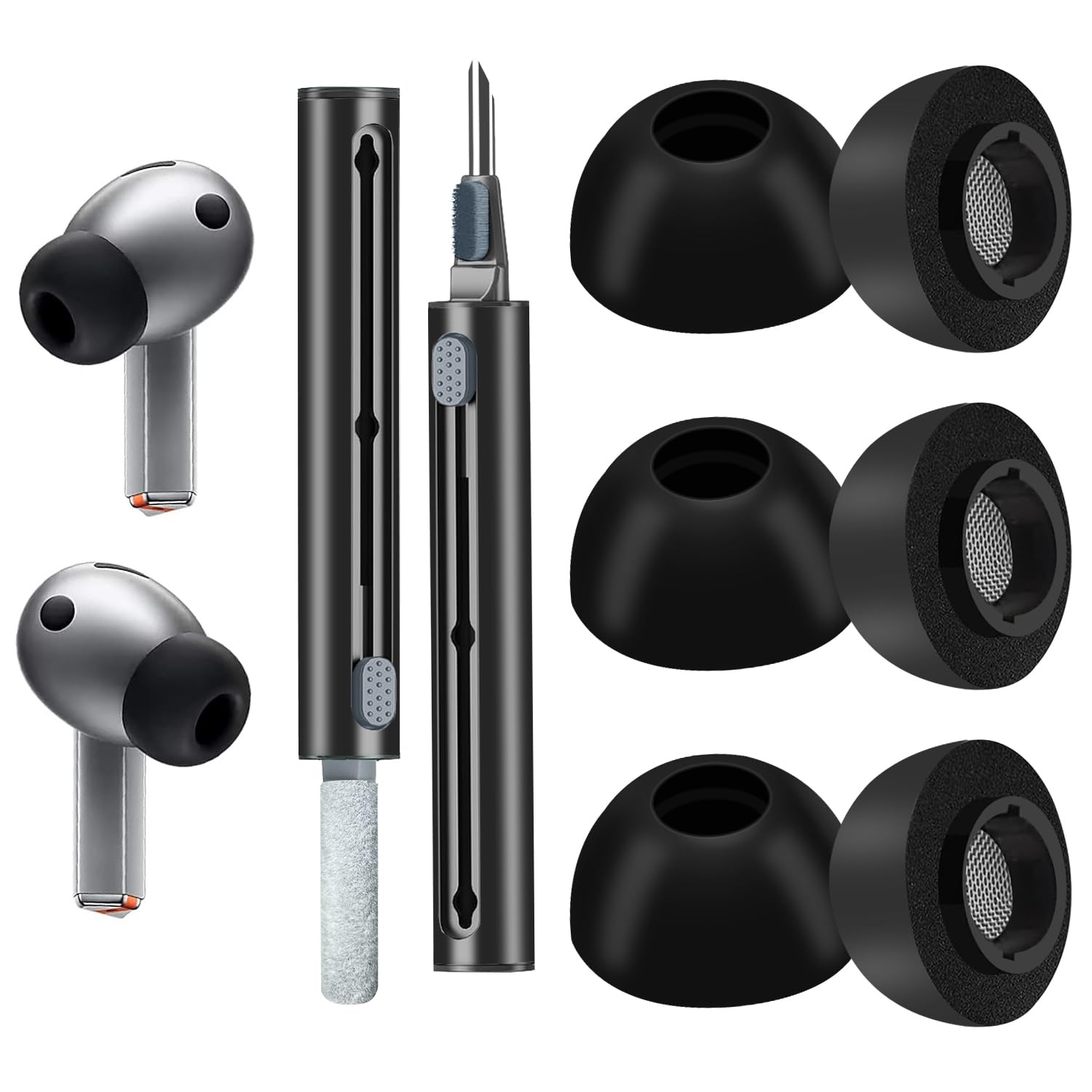 Foam Ear Tips for Samsung Galaxy Buds3 Pro - Ultimate Comfort and Unshakeable Fit with Memory Foam Earbud Tips Earbud Replacement Tips - L - Renee Lane Company