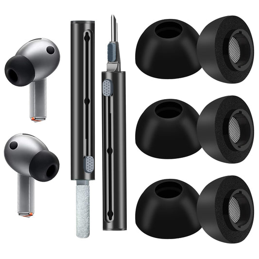 Foam Ear Tips for Samsung Galaxy Buds3 Pro - Ultimate Comfort and Unshakeable Fit with Memory Foam Earbud Tips Earbud Replacement Tips - L - Renee Lane Company