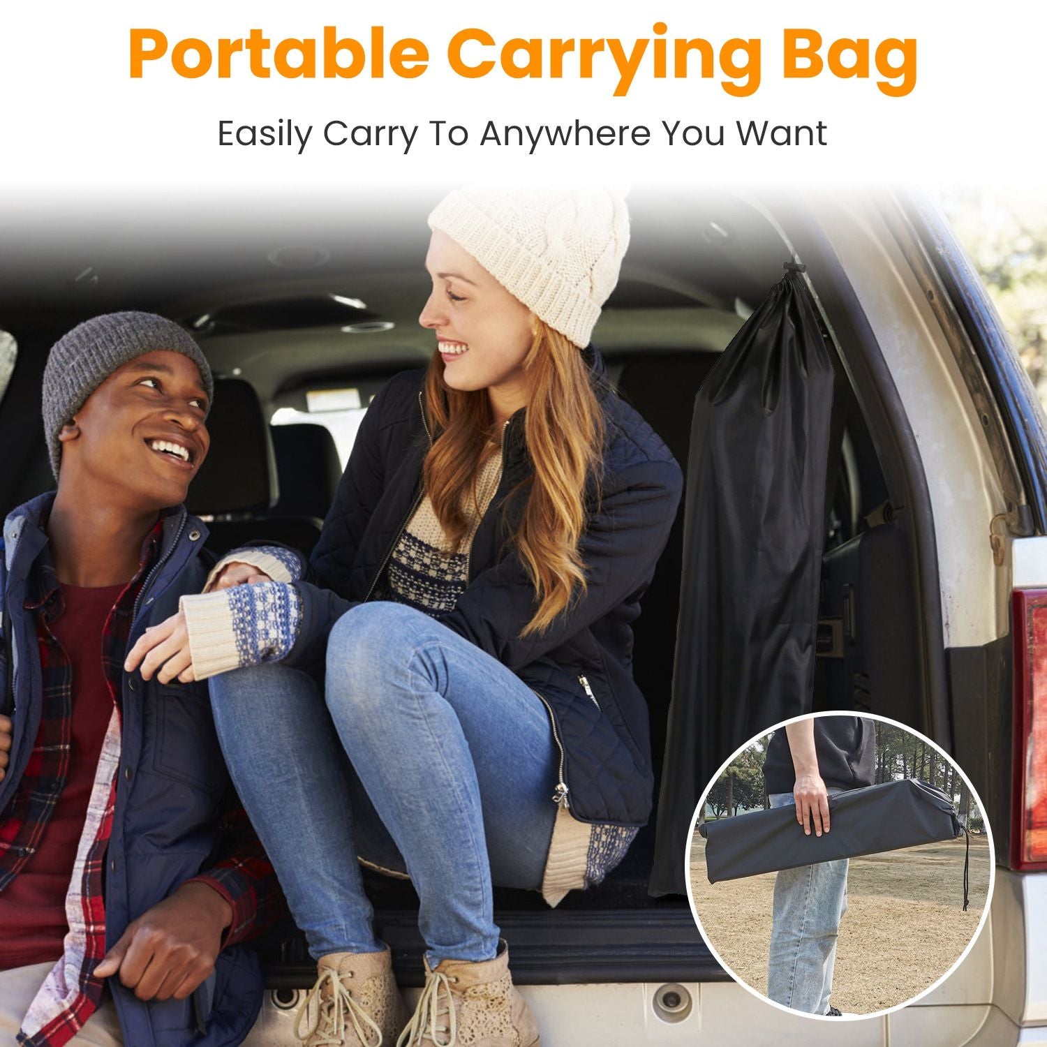 Foldable Camping Table With Storage Basket Rustproof Portable Aluminum Alloy Roll-Up Camping Table - Renee Lane Company