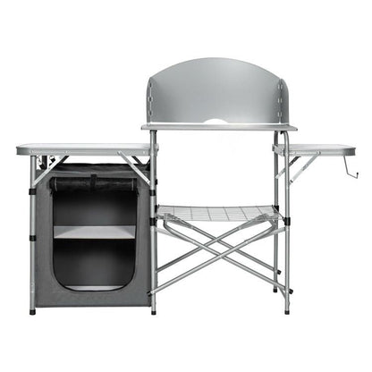 Foldable Outdoor BBQ Portable Grilling Table with Windscreen Bag - Renee Lane Company