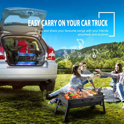 Foldable Portable BBQ Charcoal Grill Grill Lightweight Smoker Grill for Camping Picnics Garden Grilling - Renee Lane Company