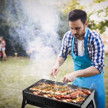 Foldable Portable BBQ Charcoal Grill Grill Lightweight Smoker Grill for Camping Picnics Garden Grilling - Renee Lane Company