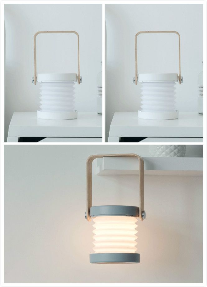 Foldable Touch Dimmable Reading LED Night Light Portable Lantern Lamp USB Rechargeable For Home Decor - Renee Lane Company