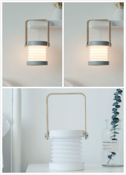 Foldable Touch Dimmable Reading LED Night Light Portable Lantern Lamp USB Rechargeable For Home Decor - Renee Lane Company