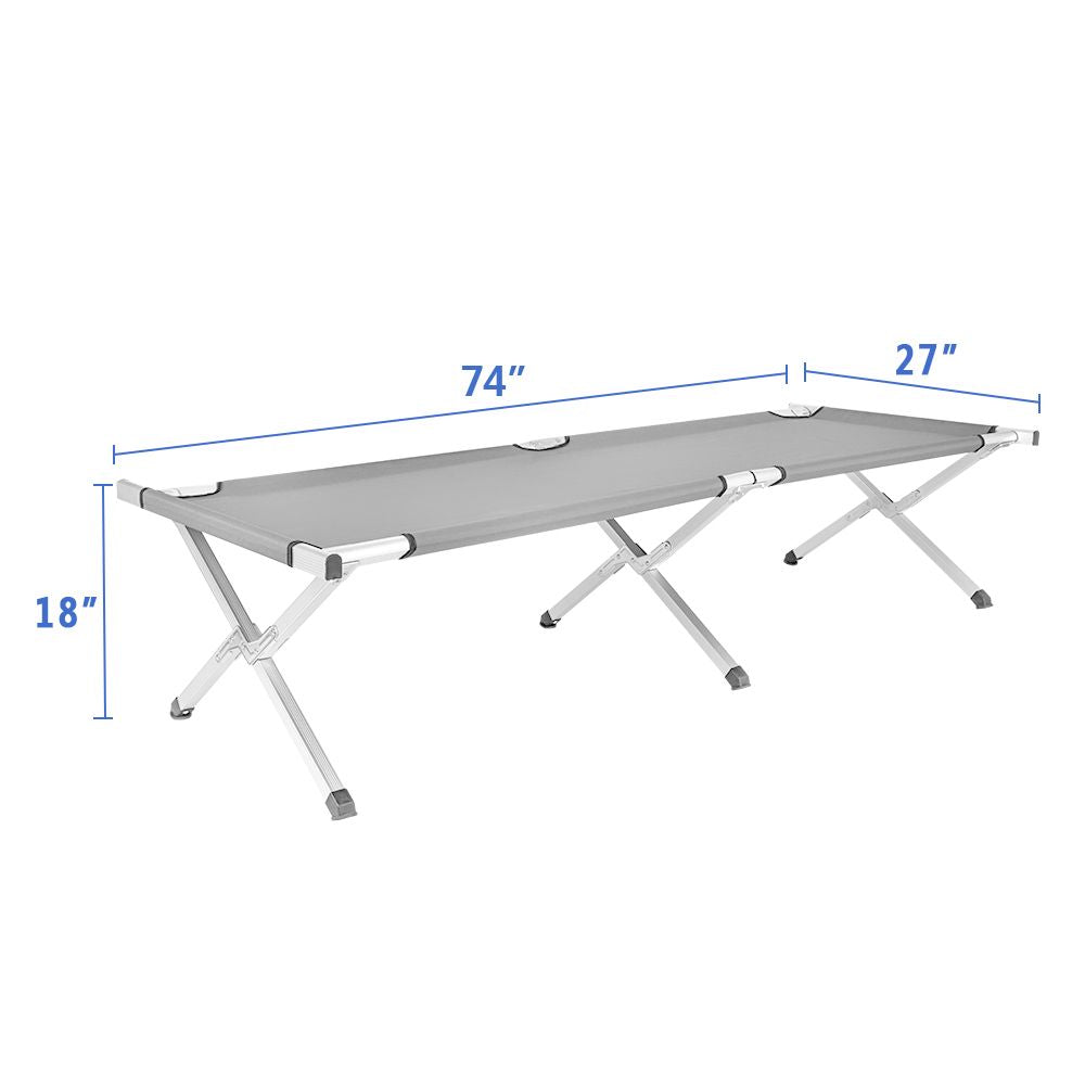 Folding Camping Cot with Carrying Bags Outdoor Travel Hiking Sleeping Chair Bed - Renee Lane Company