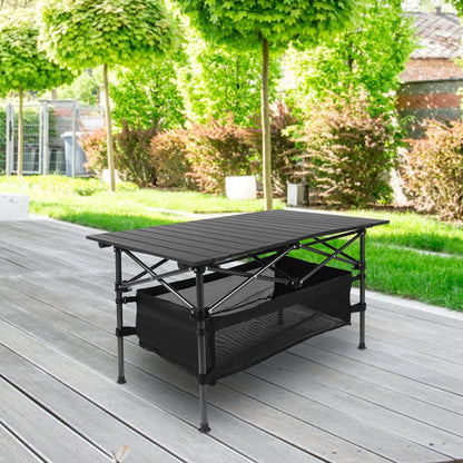 Folding Camping Table Portable Lightweight Aluminum Roll-up Picnic BBQ Desk with Carrying Bag Heavy Duty Outdoor Beach Backyard Party Patio - Renee Lane Company