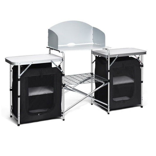 Folding Camping Table with Storage Organizer - Renee Lane Company