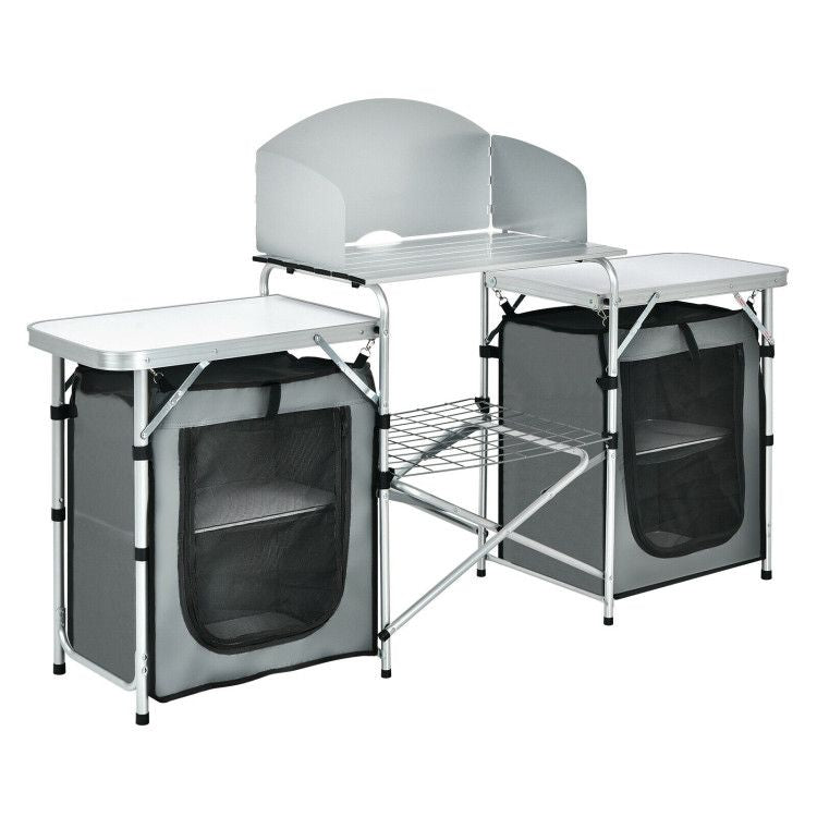 Folding Camping Table with Storage Organizer - Renee Lane Company
