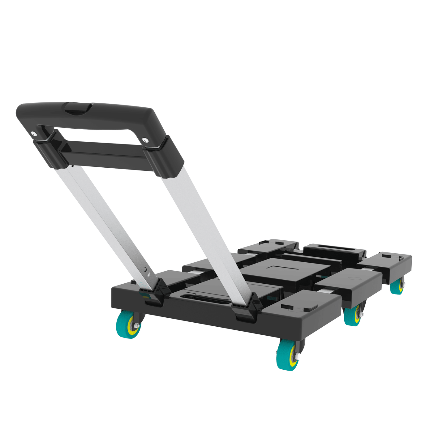 Folding Hand Truck 330lbs, Portable Heavy Duty Dolly Cart, 6 Wheels Collapsible Luggage Cart with 1 Elastic Ropes - Compact Trolley Cart for Easy Moving - Renee Lane Company