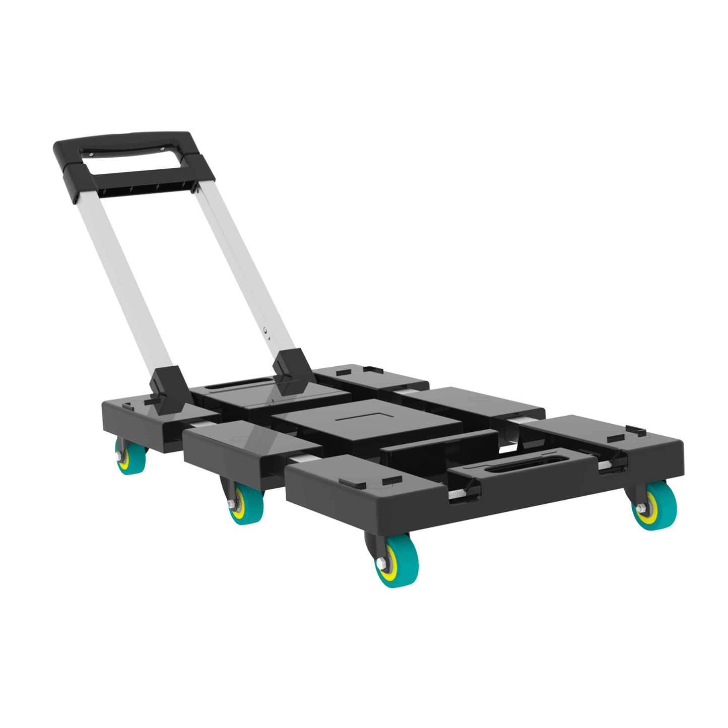 Folding Hand Truck 330lbs, Portable Heavy Duty Dolly Cart, 6 Wheels Collapsible Luggage Cart with 1 Elastic Ropes - Compact Trolley Cart for Easy Moving - Renee Lane Company