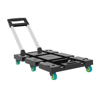 Folding Hand Truck 330lbs, Portable Heavy Duty Dolly Cart, 6 Wheels Collapsible Luggage Cart with 1 Elastic Ropes - Compact Trolley Cart for Easy Moving - Renee Lane Company