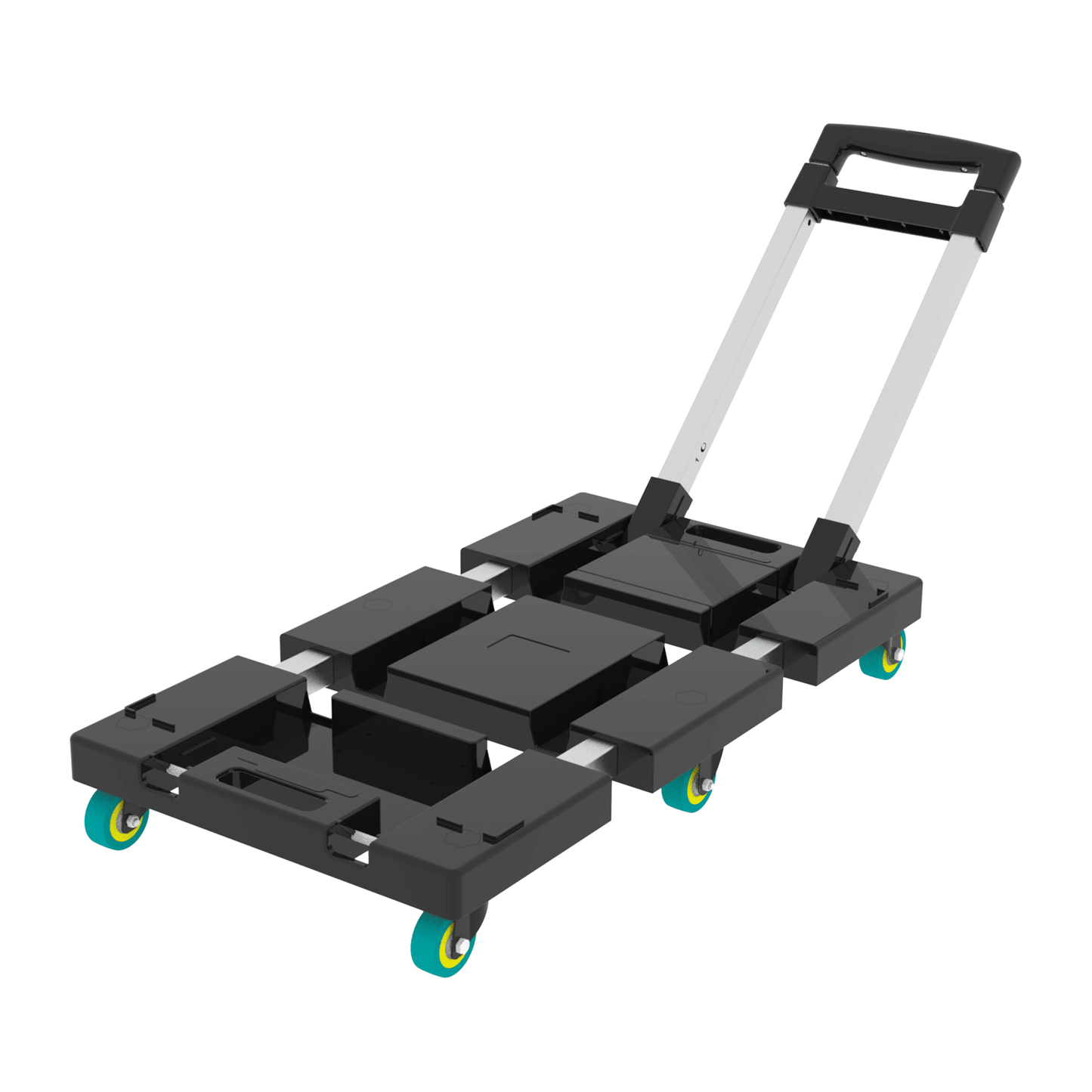 Folding Hand Truck 330lbs, Portable Heavy Duty Dolly Cart, 6 Wheels Collapsible Luggage Cart with 1 Elastic Ropes - Compact Trolley Cart for Easy Moving - Renee Lane Company