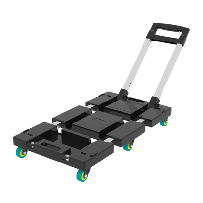 Folding Hand Truck 330lbs, Portable Heavy Duty Dolly Cart, 6 Wheels Collapsible Luggage Cart with 1 Elastic Ropes - Compact Trolley Cart for Easy Moving - Renee Lane Company