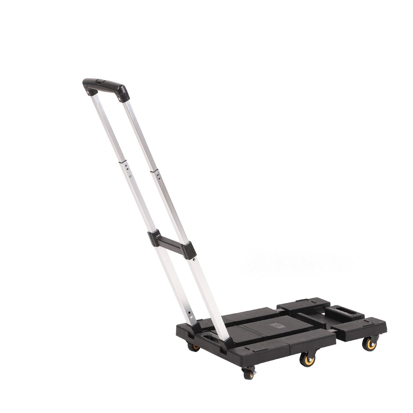 Folding Hand Truck 330lbs, Portable Heavy Duty Dolly Cart, 6 Wheels Collapsible Luggage Cart with 1 Elastic Ropes - Compact Trolley Cart for Easy Moving - Renee Lane Company