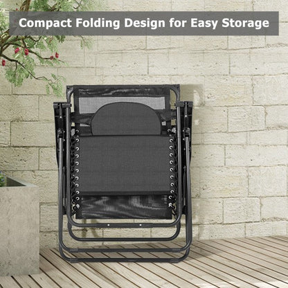Folding Recliner Lounge Chair with Shade Canopy Cup Holder - Renee Lane Company