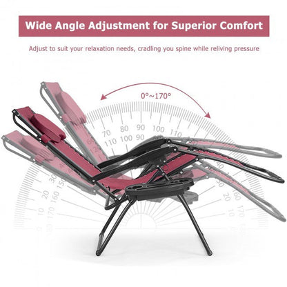 Folding Recliner Lounge Chair with Shade Canopy Cup Holder - Renee Lane Company