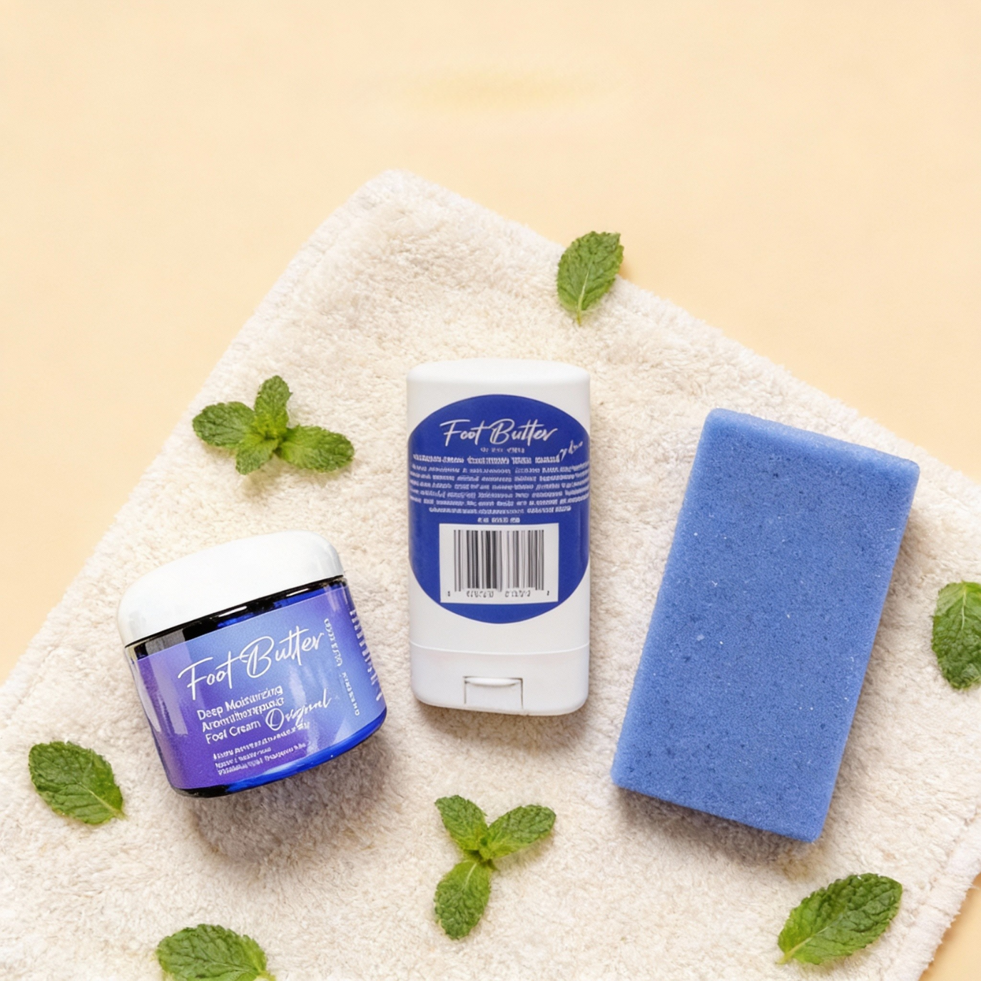 Foot Butter Travel Set – Mini Moisturizers & Pumice Scrub - Renee Lane Company