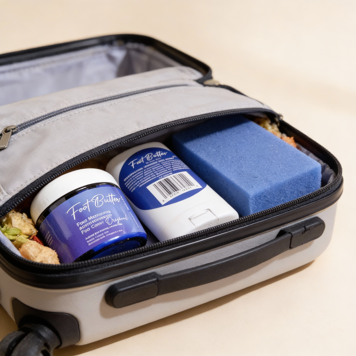Foot Butter Travel Set – Mini Moisturizers & Pumice Scrub - Renee Lane Company