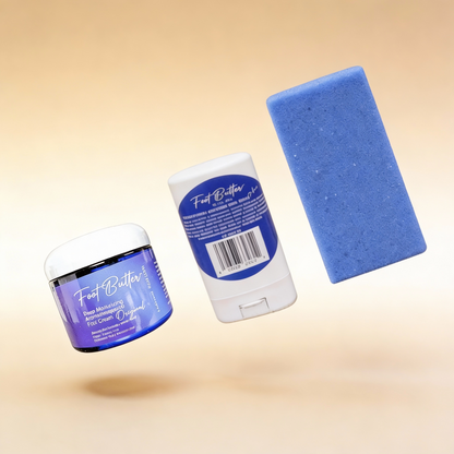 Foot Butter Travel Set – Mini Moisturizers & Pumice Scrub - Renee Lane Company