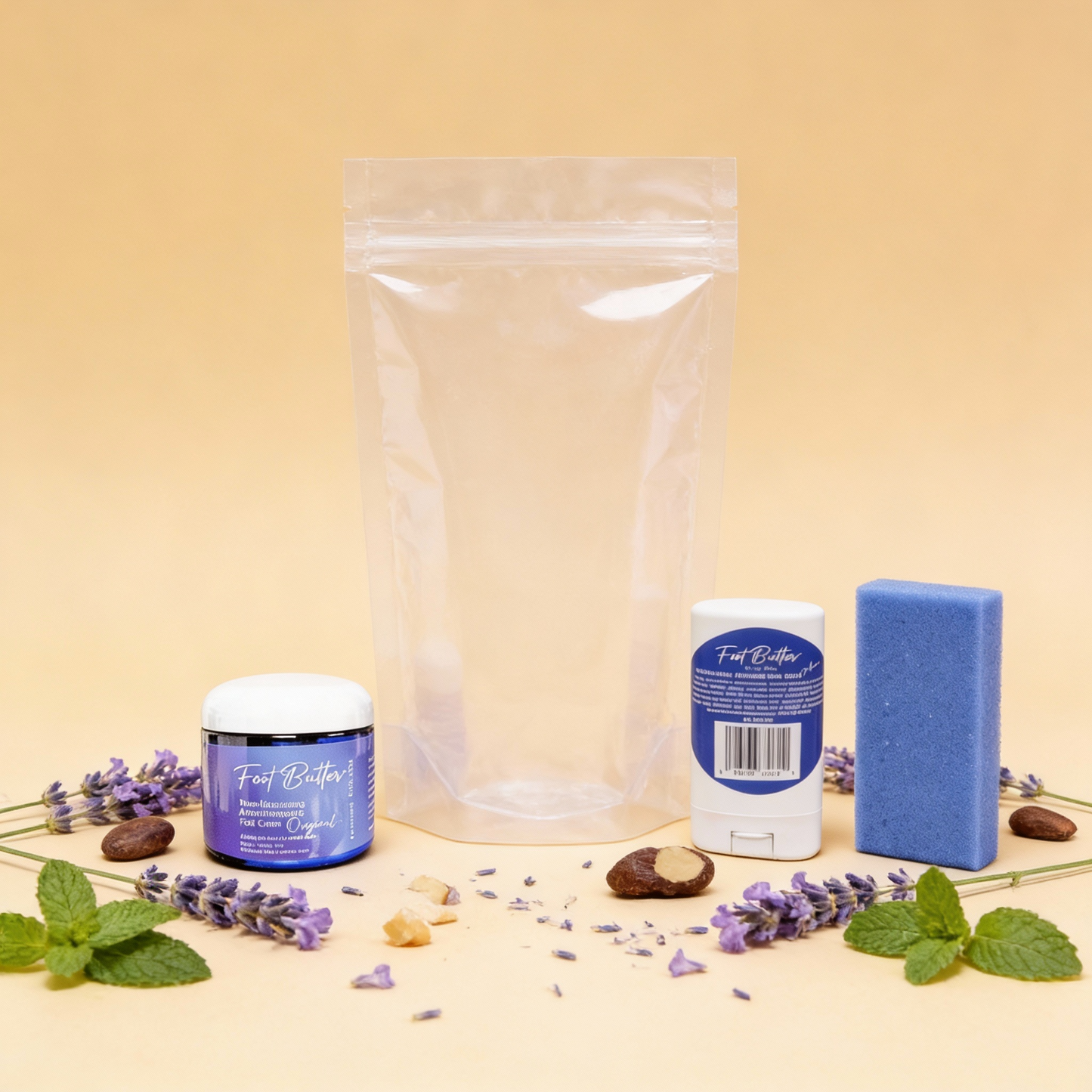 Foot Butter Travel Set – Mini Moisturizers & Pumice Scrub - Renee Lane Company