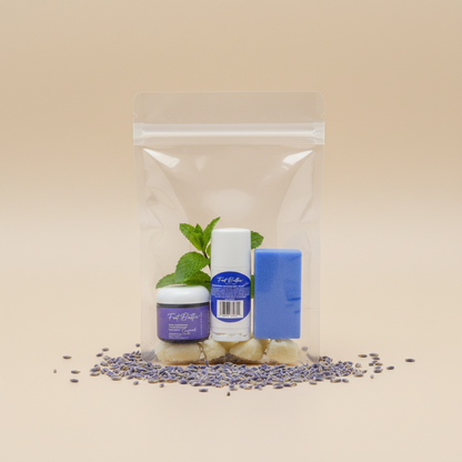 Foot Butter Travel Set – Mini Moisturizers & Pumice Scrub - Renee Lane Company