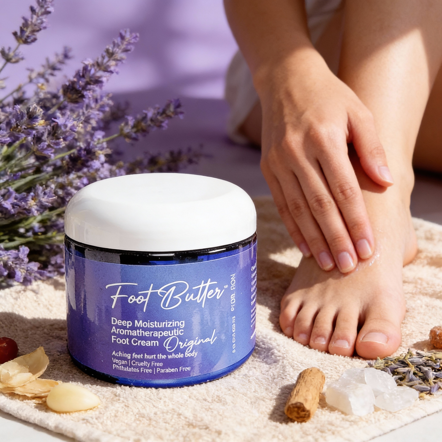 Foot Butter Travel Set – Mini Moisturizers & Pumice Scrub - Renee Lane Company